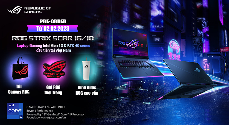 Laptop Gaming Siêu phẩm ASUS ROG Strix SCAR 16/18