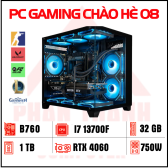 Full Bộ PC Gaming Chào Hè 08  | I7 13700KF Ram 32Gb Cạc RTX 4060 8Gb, Màn DELL G2723H 280HZ