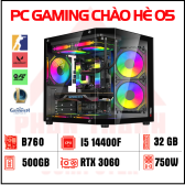 Full Bộ PC Gaming Chào Hè 05  | I5 14400F Ram 32Gb Cạc RTX 3060 12GB