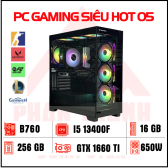 CASE PC GAMING SIÊU HOT 05 | Full Cấu Hình Gaming Đồ Hoạ I5 13400F Ram 16 Gb GTX 1660 Super 6gb
